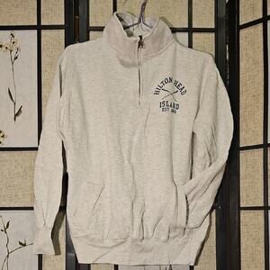 MV Sport Men's Light Gray Zip-Up Sweater